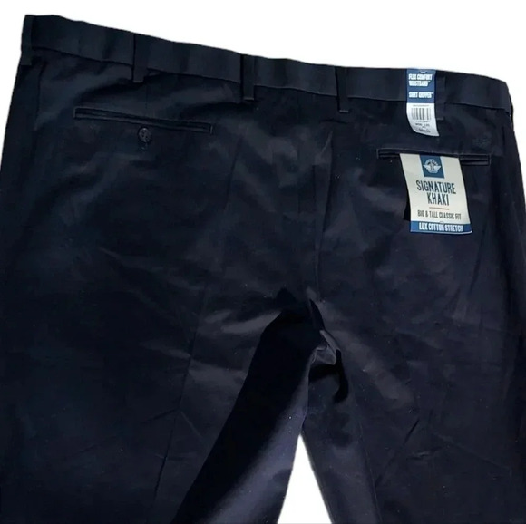 NWT Dockers Signature Big & Tall Classic Fit Lux Cotton Pants 50W×32L Blue - Picture 2 of 15